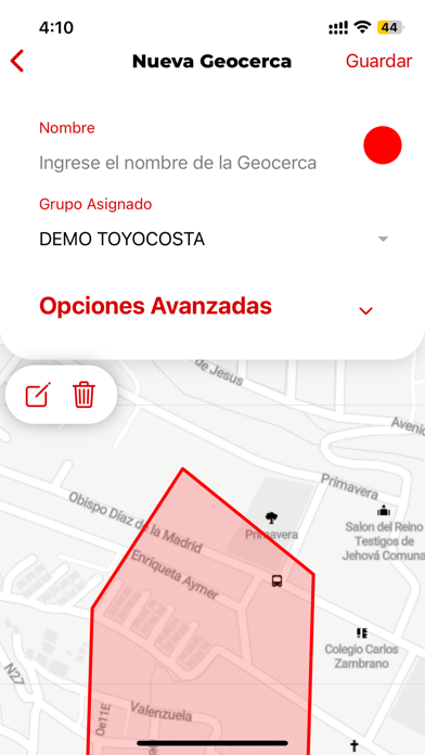 Toyocosta AllSafe Tracking Screenshot