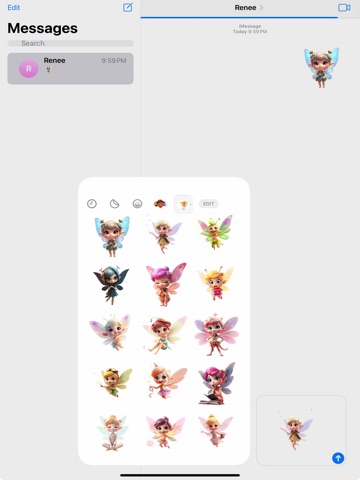 Twinkling Fairy Stickers iPad screenshot