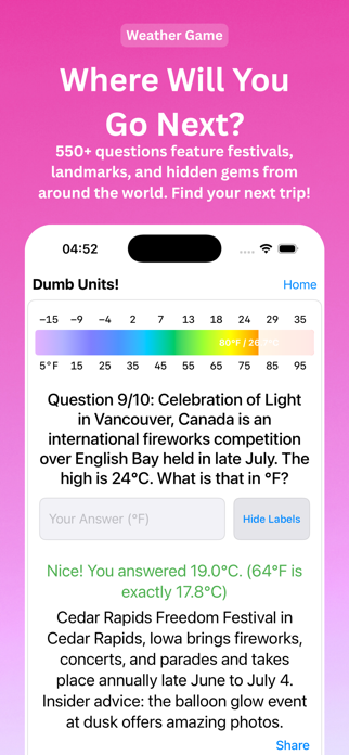 Dumb Units! Temperature Game Screenshot 2 of 5