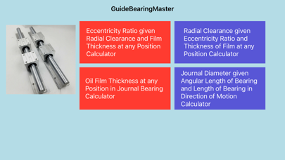 Screenshot #1 pour GuideBearingCalcs