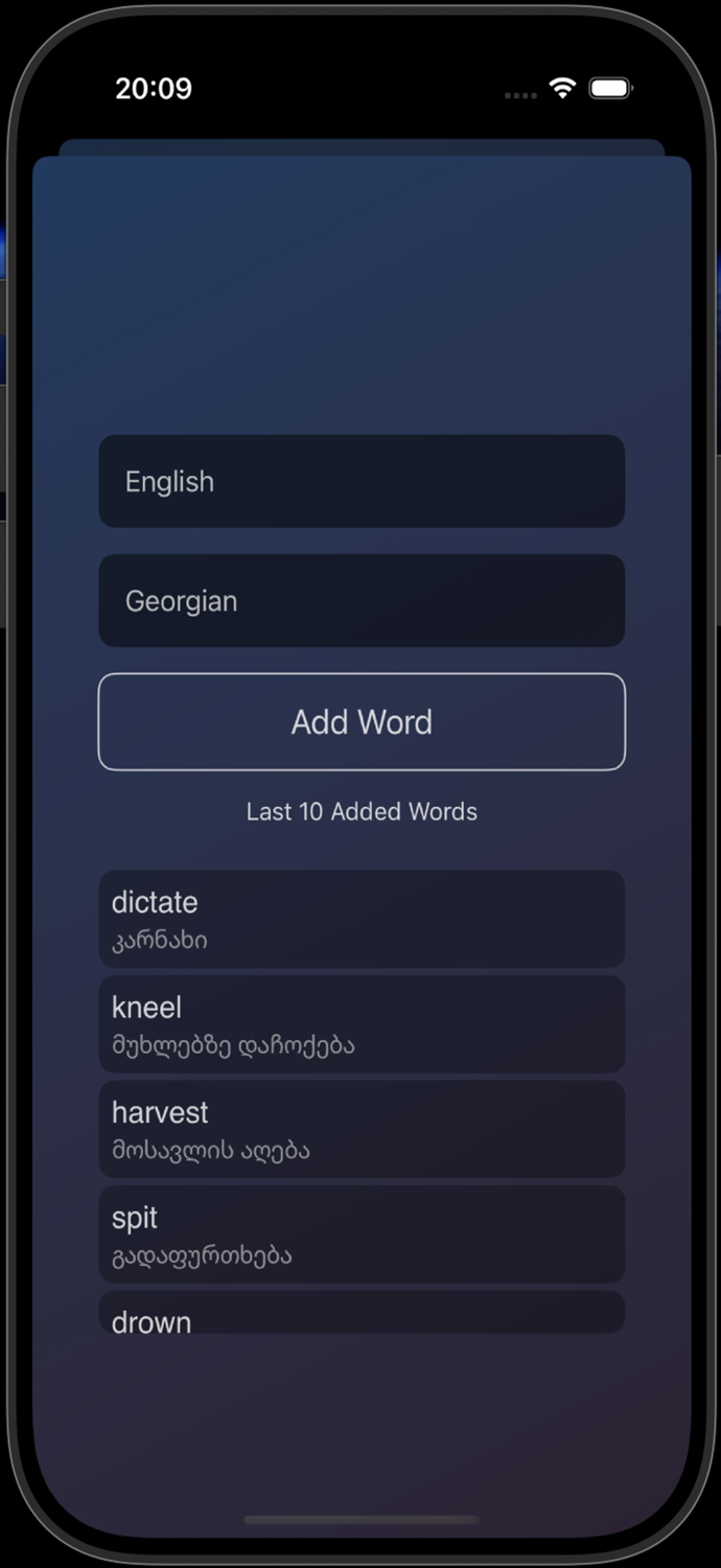 Luna Georgian Verbs Test