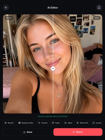 Avra : Wide Selfie Camera iPad screenshot