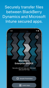BlackBerry Enterprise BRIDGE screenshot