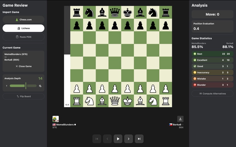 Chess Game Review Desktop screenshot