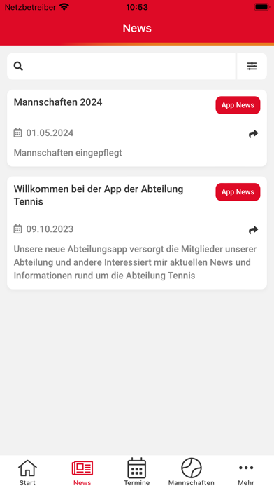 SG Egelsbach Abt. Tennis Screenshot