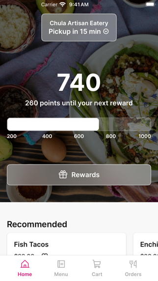 Chula Artisan Eatery iPhone screenshot 1 - Food & Drink app