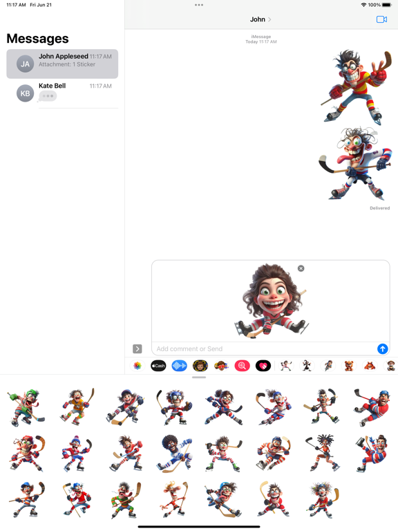 Screenshot #6 pour Goofy Hockey Player Stickers