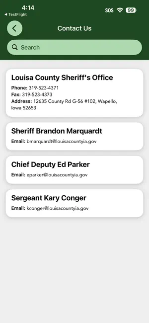 Louisa County Sheriff, IA screenshot 2