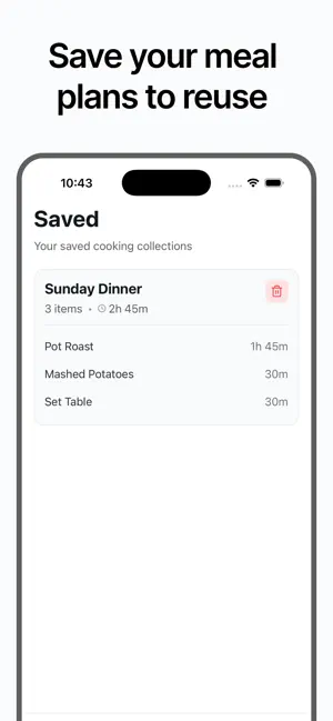 Cooking Time Planner screenshot 4