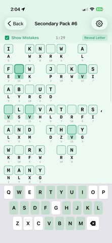 Cryptograms by Lex.Games Screenshot 2 of 4