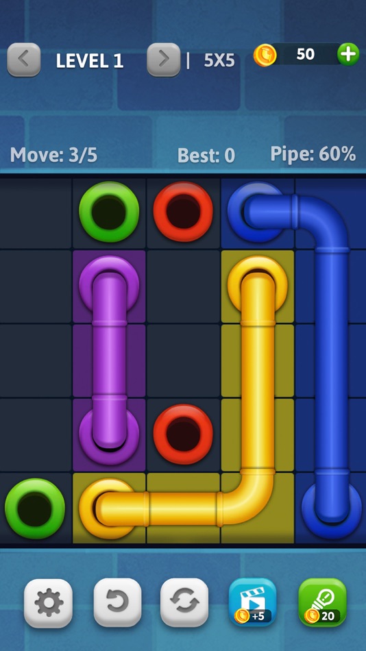 #2. Line Puzzle: Pipe Art (iOS) By: BitMango, Inc.