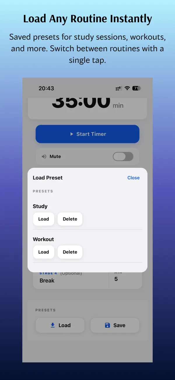 #3. Metsa Interval Timer (iOS) Podle: Chieko Takahashi