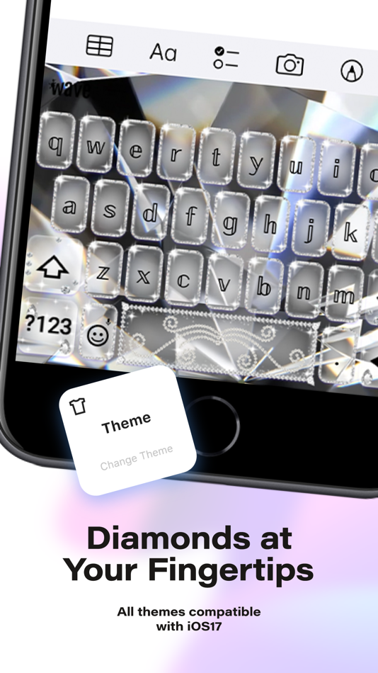 #7. Wave AI Keyboard - Fonts&Skins (iOS) Podle: Wave Design Studio