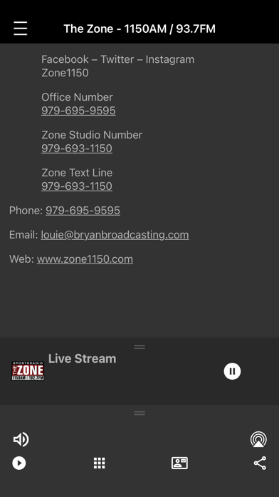 The Zone - SportsRadio 1150 Screenshot