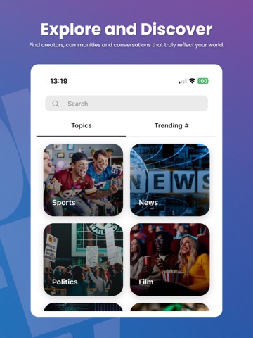 UpScrolled iPad screenshot