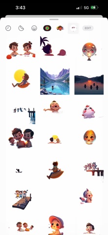日落游泳贴纸 screenshot