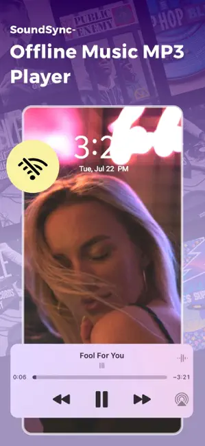 Offline Mp3 Player - SoundSync iPhone screenshot 1