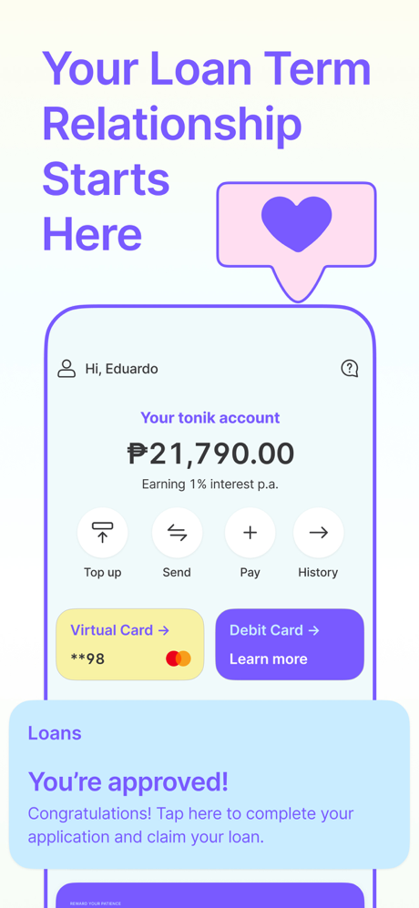 Tonik Bank: Loans & Deposits screenshot 2