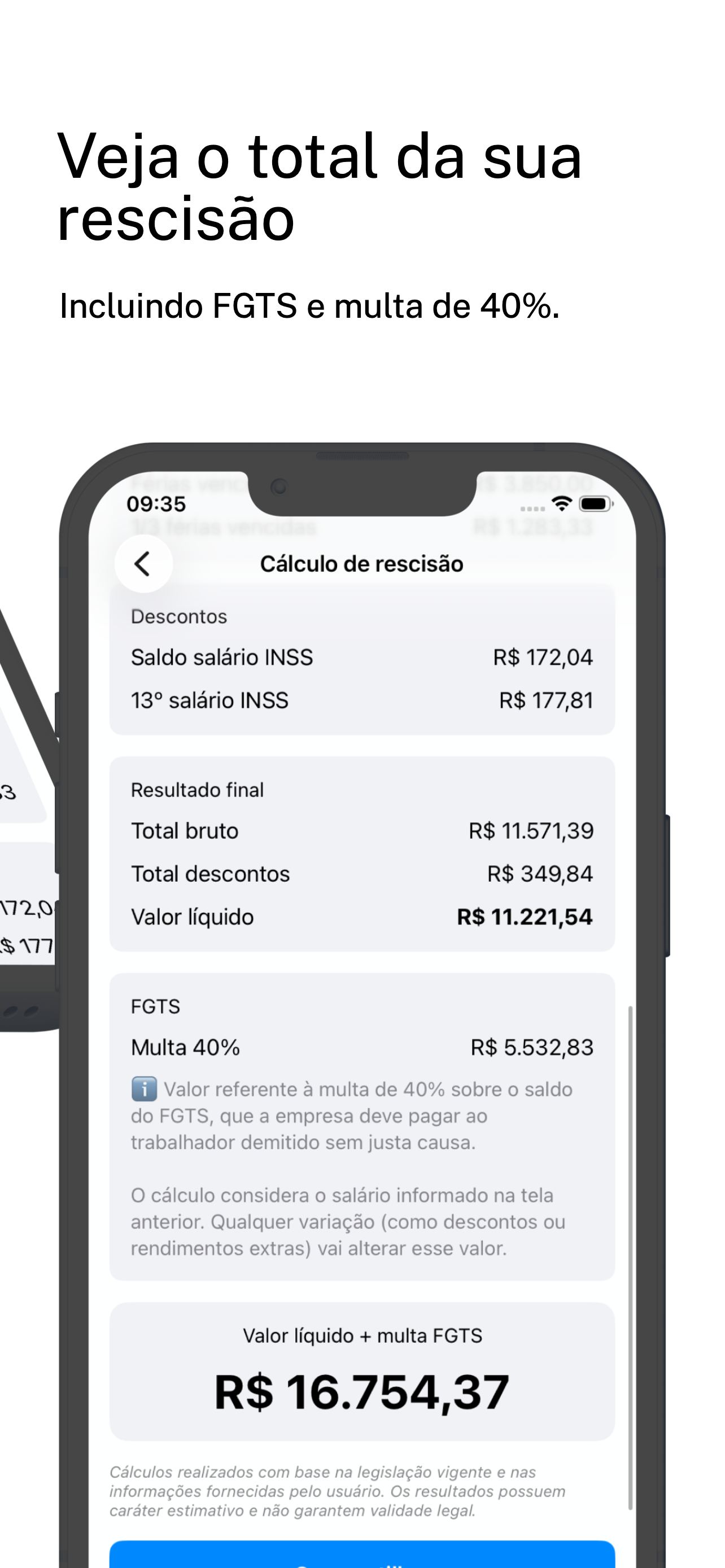 Cálculo Trabalhista CLT screenshot 3