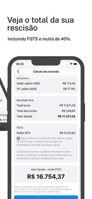 Cálculo Trabalhista CLT screenshot 3