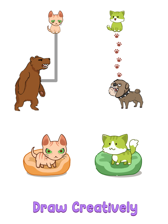 Cat Puzzle: Draw to Kitten iPad screenshot 7 - Games app