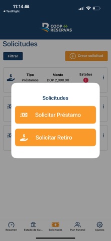 CoopReservas screenshot