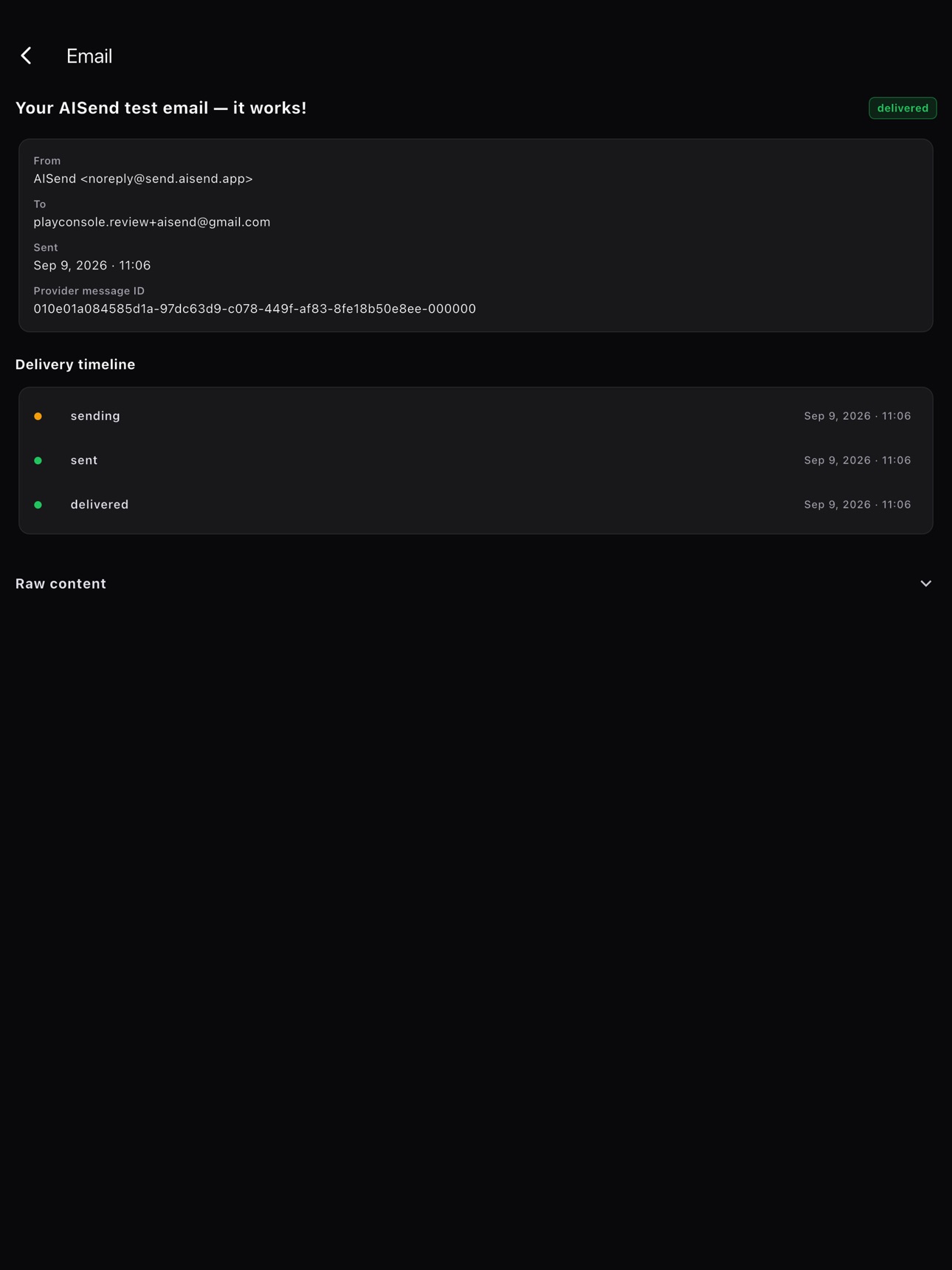 Screenshot 8 of AISend: Email API Console