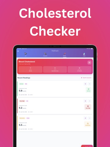 VitaTrack - Blood Pressure App iPad screenshot