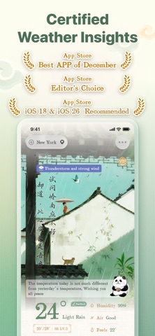 Panda Weather iPhone screenshot