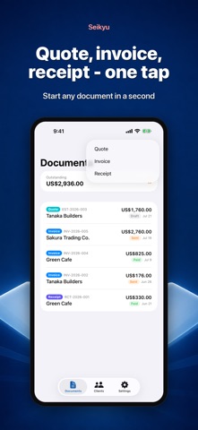 Seikyu: Invoice & Quote Maker screenshot