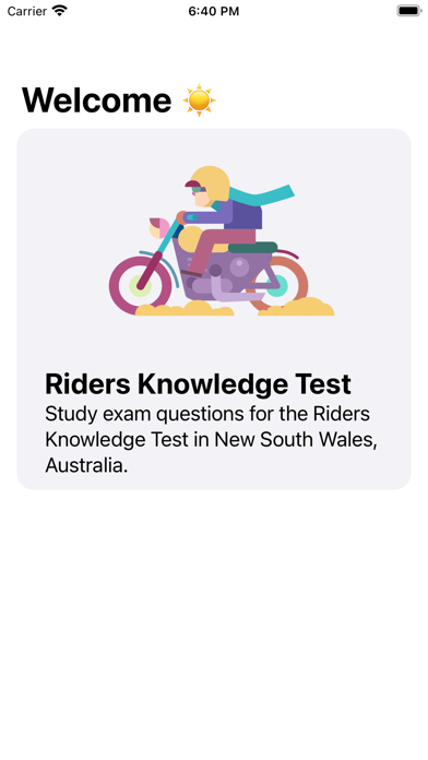 Riders Knowledge Test Screenshot