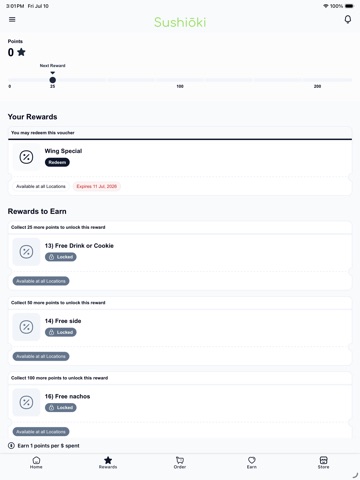 Sushioki Rewards iPad screenshot