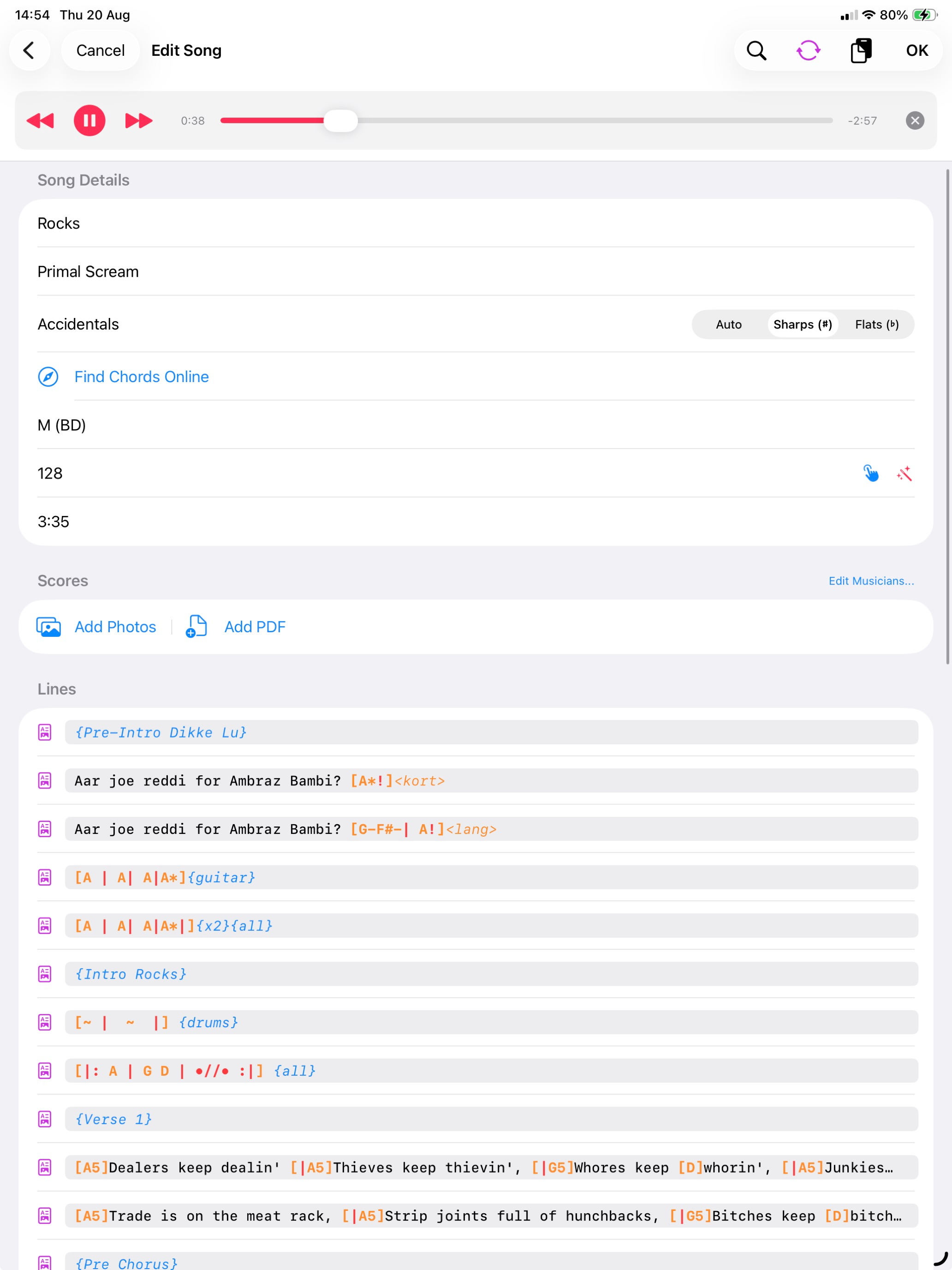 LeadSheets: Chords & Setlists screenshot 18