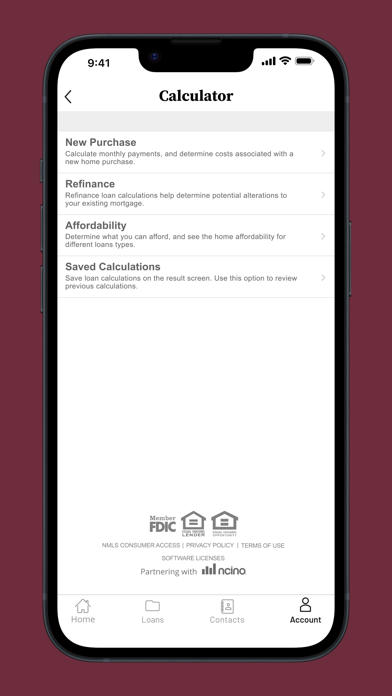 First Federal Bank Mortgage Screenshot