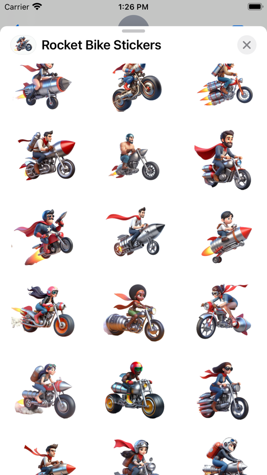 #2. Rocket Bike Stickers (iOS) By: Paul Scott