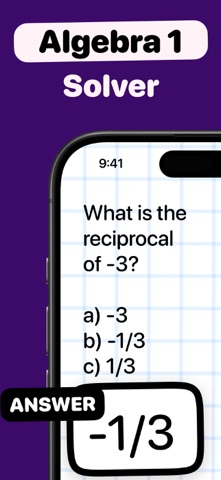 Algebra 1 - Homework Solver iPhone screenshot