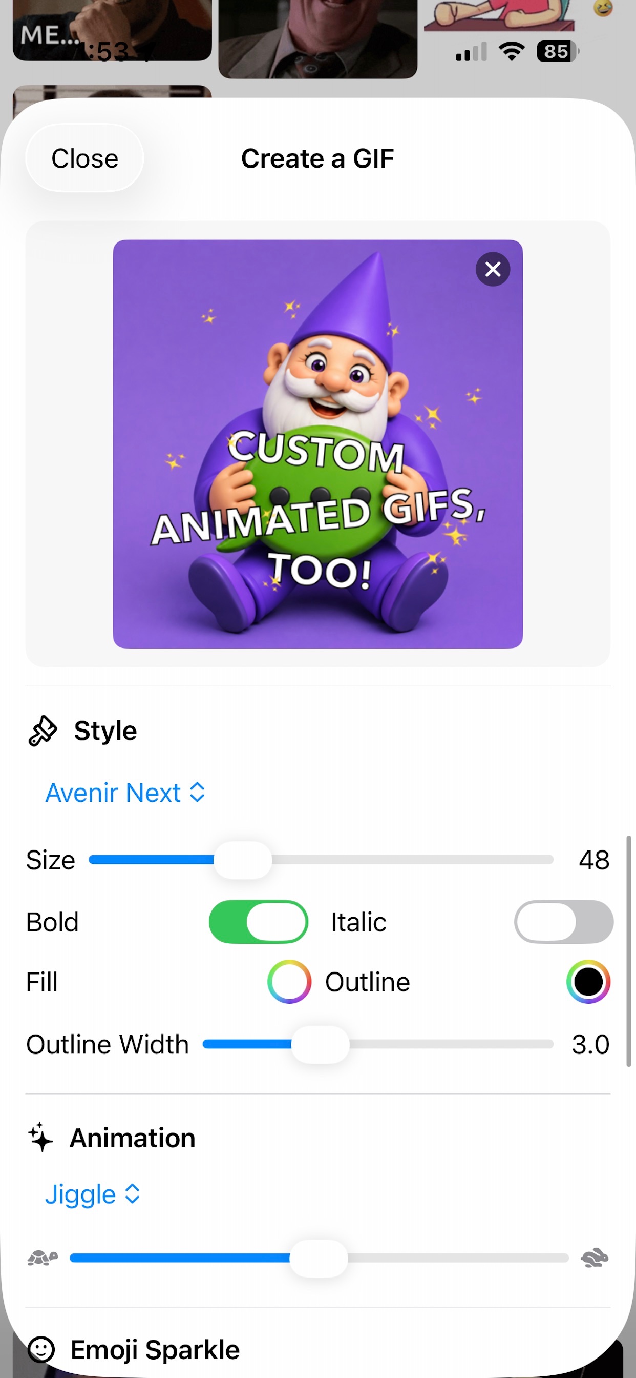 Screenshot 3 of Gnome: Find and Share GIFs