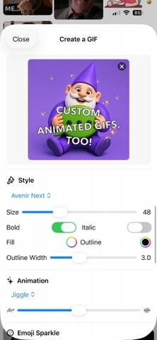 Gnome: Find and Share GIFs iPhone screenshot