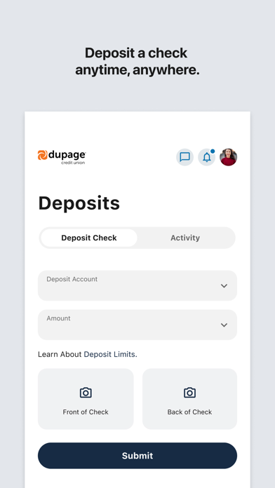 DuPage Credit Union iPhone screenshot