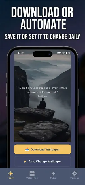 QuoteWall - Daily Wallpapers screenshot 3