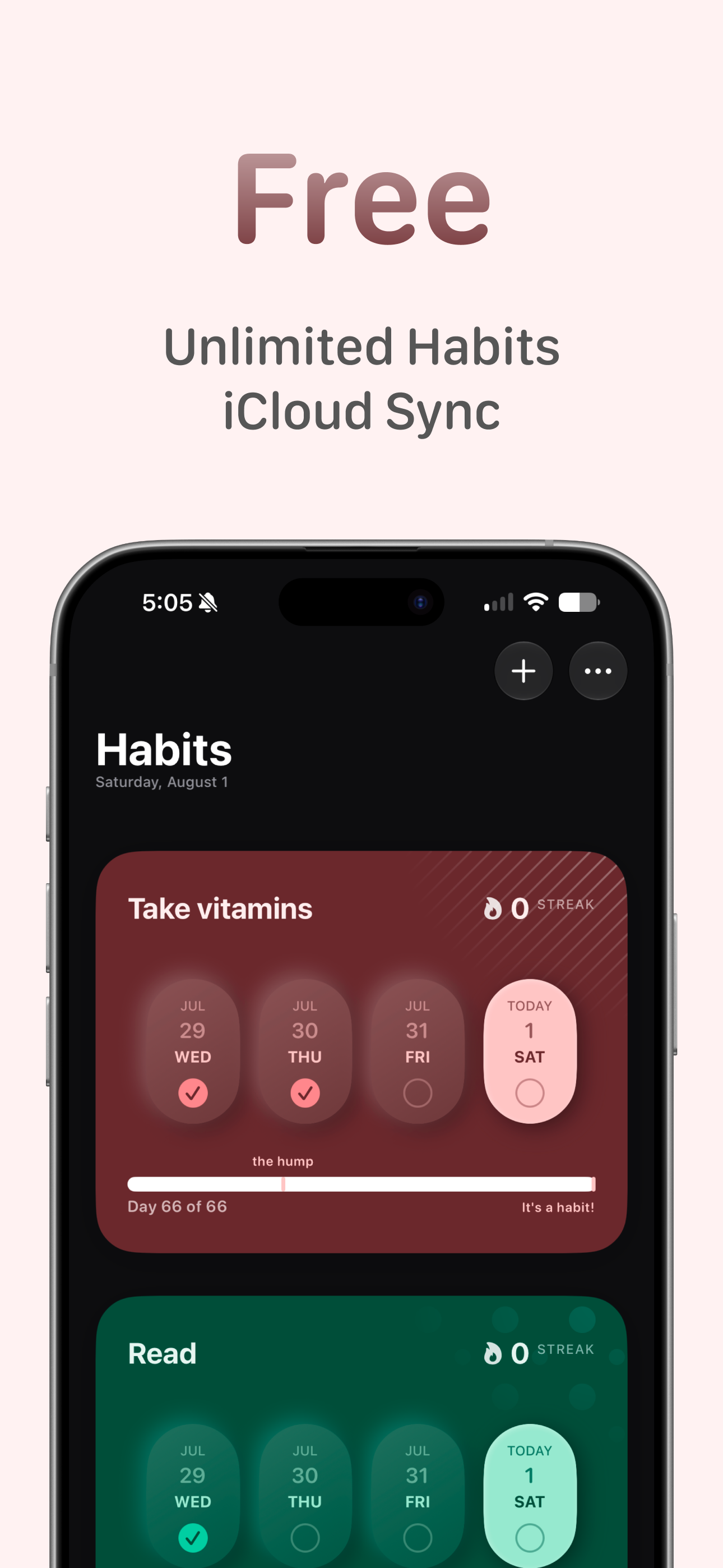 66 Habits - Habit Tracking screenshot 5