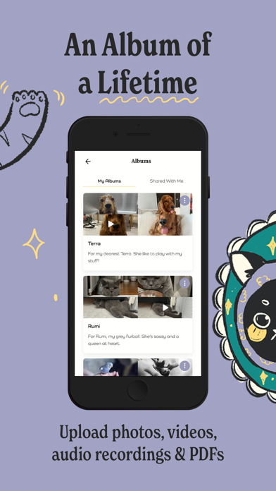 Pawsums: 3D Pet Diary App Screenshot