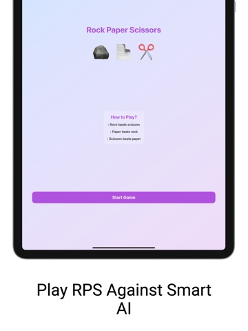 Rock Paper Scissors with AI iPad screenshot