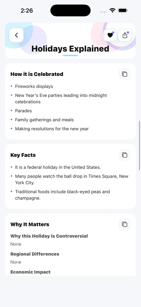 #4. Holiday Explained (iOS) Podle: Epic Genius LLC
