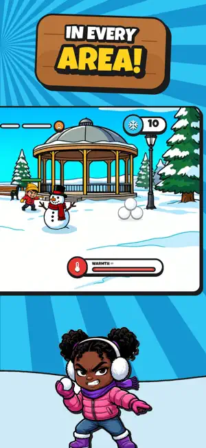 SnowBall Fight Winter Game screenshot 2