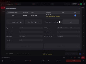Blackout Lighting Console iPad screenshot