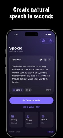 Spokio: Offline Text to Speech Screenshot 1 of 5