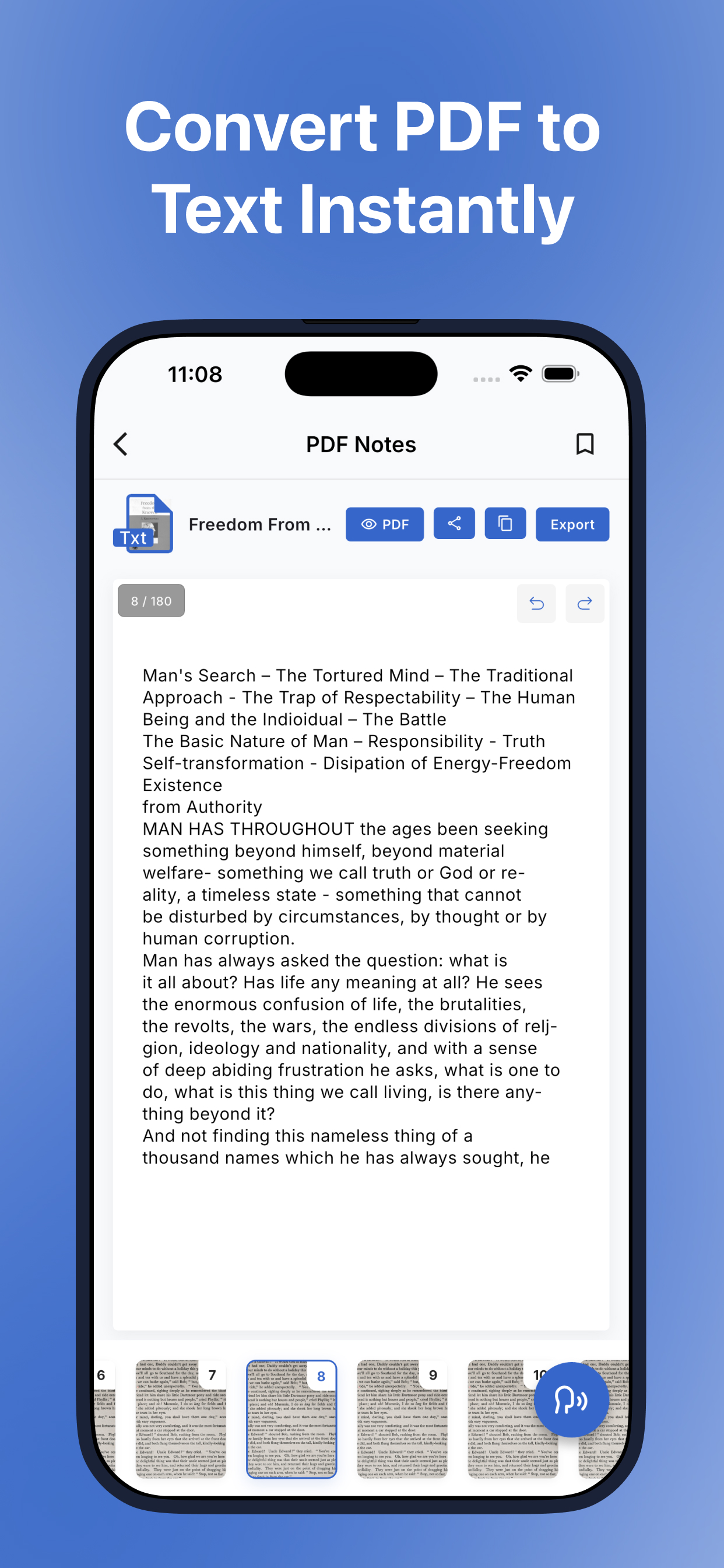 Textify: PDF to Text Notes