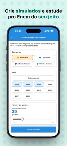 Enem 2026 Questões e Simulados screenshot