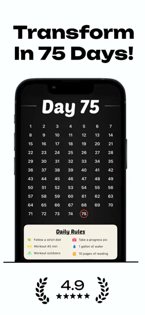 75Me: 75 Day Reset Challenge iPhone screenshot 1